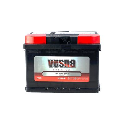 Акумулятор автомобільний Vesna 62 Ah/12V Premium Euro (415 062)