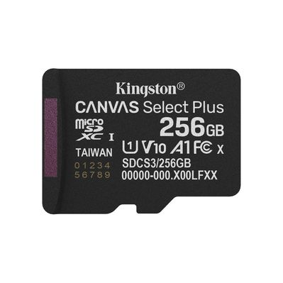 Карта пам'яті Kingston 256GB microSDXC class 10 UHS-I U3 V30 A1 Canvas Select Plus (SDCS3/256GBSP)