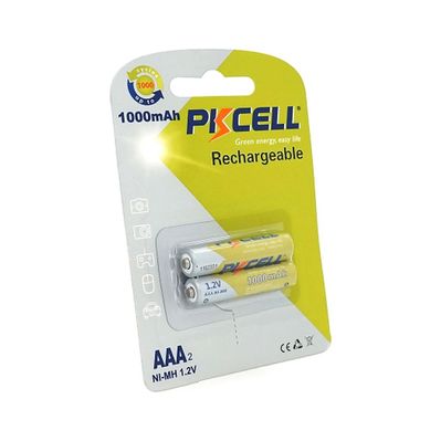 Акумулятор AAA R03 1000mAh 1.2V NiMH Rechargeable Battery, 2шт/бл PkCell (PC/AAA1000-2BR)