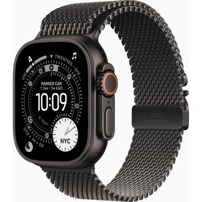 Смарт-годинник Apple Watch Ultra 3 GPS + Cellular 49mm Black Titanium Case with Black Titanium Milanese Loop - Medium (MF1Q4QP/A)