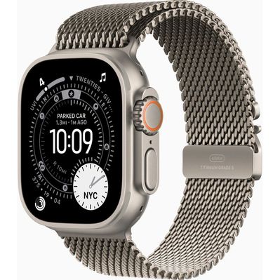 Смарт-годинник Apple Watch Ultra 3 GPS + Cellular 49mm Natural Titanium Case with Natural Titanium Milanese Loop - Sm (MEWW4QP/A)