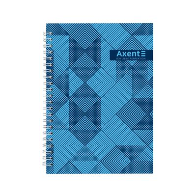 Блокнот Axent на спіралі А5 96 аркушів, клітинка, тверда обкладинка №33 (8032-33-A)