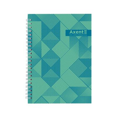 Блокнот Axent на спіралі А5 96 аркушів, клітинка, тверда обкладинка №34 (8032-34-A)