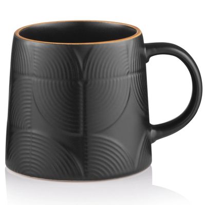 Чашка Ardesto Dafne, 420мл, кераміка, чорний (AR3067BK)