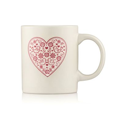 Чашка Ardesto Heart, 320мл, кераміка, білий (AR3074W)