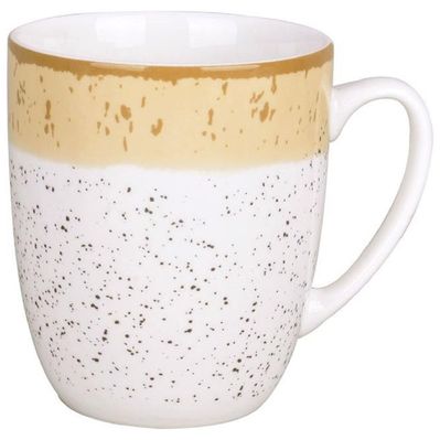 Чашка Ardesto Siena, 360мл, порцеляна, біло-жовтий (AR2936SBG)