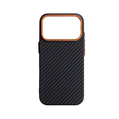 Чохол до мобільного телефона Armorstandart LikeCarbon2 SE MagCase Apple iPhone 17 Pro Black Orange (ARM89161)