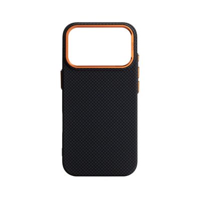 Чохол до мобільного телефона Armorstandart LikeCarbon2 SE MagCase Apple iPhone 17 Pro Kevlar Black Orange (ARM89164)