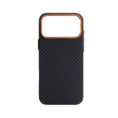 Чохол до мобільного телефона Armorstandart LikeCarbon2 SE MagCase Apple iPhone 17 Pro Max Black Orange (ARM89162)