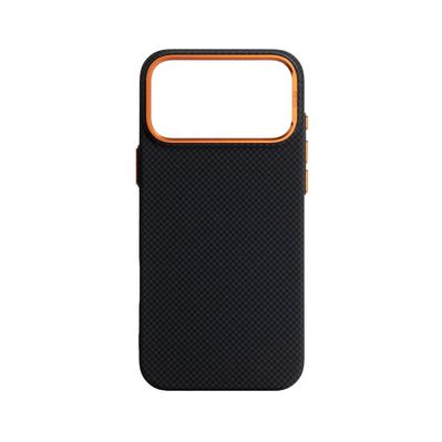 Чохол до мобільного телефона Armorstandart LikeCarbon2 SE MagCase Apple iPhone 17 Pro Max Kevlar Black Orange (ARM89165)