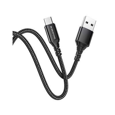 Дата кабель USB 2.0 AM to Micro 5P 1.0m 2.4A BX54 black BOROFONE (6931474745811)