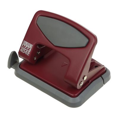 Діркопробивач Buromax металевий MORANDI STYLE, до 25 аркушів, 115 х 96 х 89 мм, бордовый (BM.4042-13)