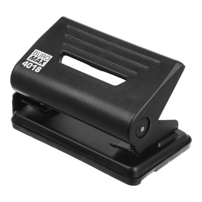 Діркопробивач Buromax пластиковий, до 12 аркушів, 110 х 82 х 65 мм, чорний (BM.4018-01)