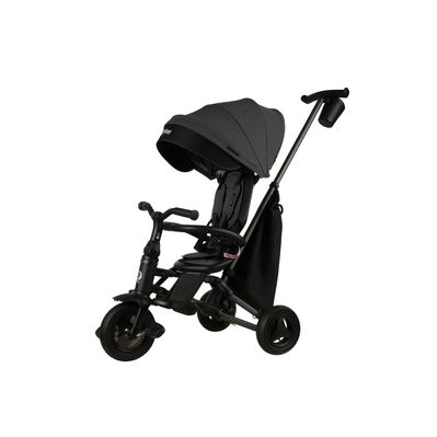 Дитячий велосипед QPlay Nova+ Rubber складаний триколісний Ultimate Black (S700-17Nova+RubberUB)