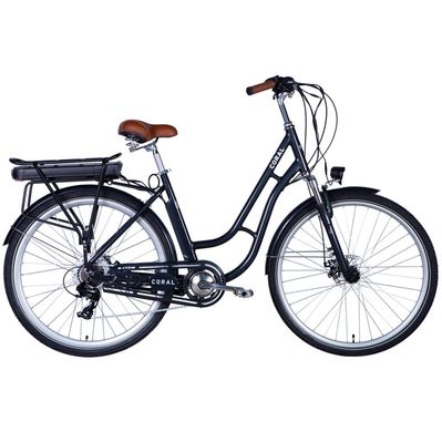Електровелосипед Dorozhnik 28" eCORAL DD FR рама-19" 48B 17.5А*г 500Вт 2026 темно-сірий (ELB-D-28-118)
