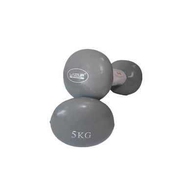 Гантельний набір LiveUp Vinyl Dumbbell Egg Head вінілові сірі 2х5кг LS2001-5 (6951376138252)