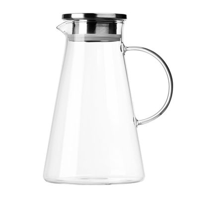 Глечик Ardesto 1800 мл, боросилікатне скло, нержавіюча сталь, прозорий (AR2618BPG)