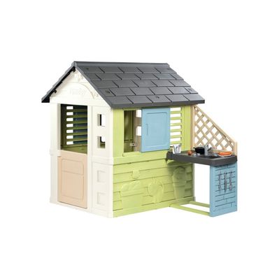 Ігровий будиночок Smoby Life "Райдужний" з літньою кухнею (7600810738)