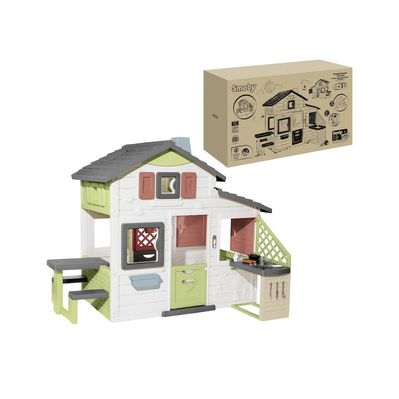Ігровий будиночок Smoby Life для друзiв з лiтньою кухнею, дверним дзвiнком та столиком, 217х155х172 см (7600810207)