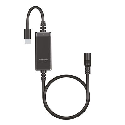 Кабель живлення USB-C to DC 100W universal black techno (UC-100W)