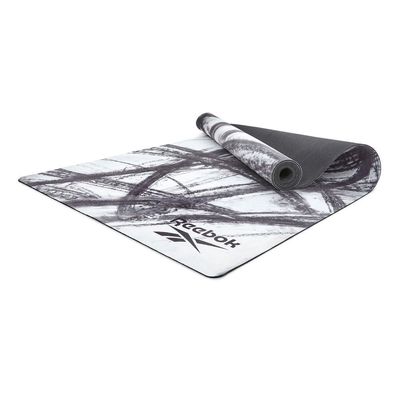 Килимок для йоги Reebok Natural Rubber Yoga Mat білий, сірий, мармур RAYG-11080OM (885652020923)
