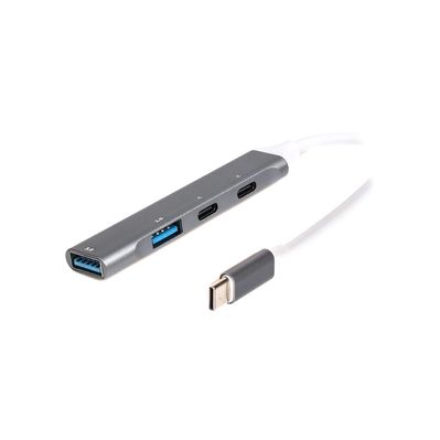 Концентратор Maxxter USB-C to 1xUSB 3.0 + 1xUSB 2.0 + 2xUSB-C (HU3C-4P-03)