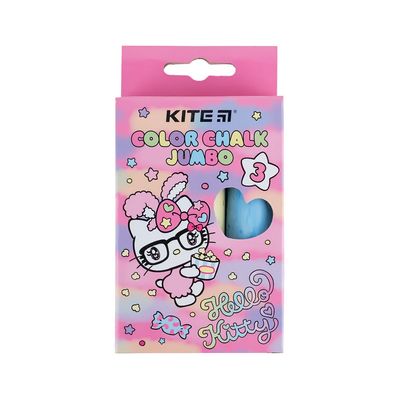 Крейда Kite кольорова Jumbo Hello Kitty, 3 кольори (HK24-077)