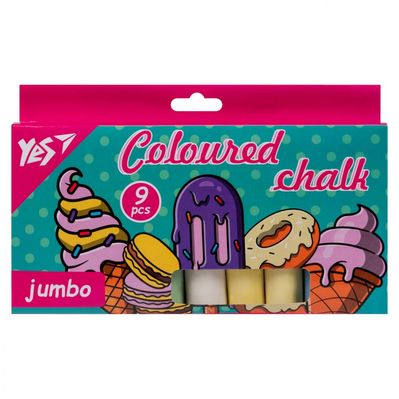 Крейда Yes кольорова Sweet Cream 9 шт JUMBO (400504)