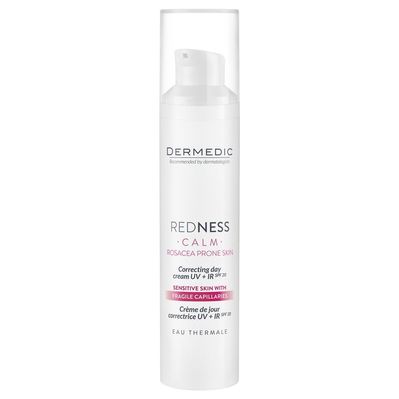 Крем для обличчя Dermedic Redness Calm Correcting Day Cream UV+IR SPF 20 Коригувальний Денний 40 мл (5901643176549)