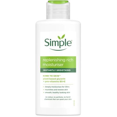 Крем для обличчя Simple Відновлювальний Для глибокого зволоження та розгладження 125 мл (5011451103948)
