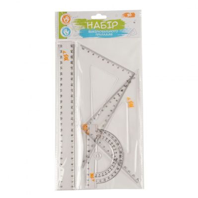 Лінійка Yes набір 4 предмета лінійка 25 см (370261)