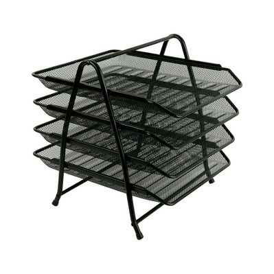 Лоток для паперів Axent горизонтальний 4-в-1, металевий, чорний (2129-01-A)