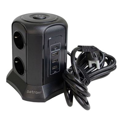 Мережевий фільтр живлення Patron SP-1663-USBT (EXT-PN-SP-1663-USBT)