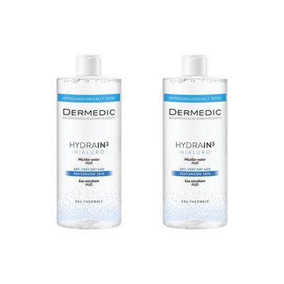 Міцелярна вода Dermedic Hydrain 3 Hialuro H2O 2 x 500 мл (5901643175801)