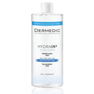 Міцелярна вода Dermedic Hydrain 3 Hialuro H2O 500 мл (5901643174569)