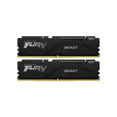 Модуль пам'яті для комп'ютера DDR5 128GB (2x64GB) 5600 MHz Beast Black Kingston Fury (ex.HyperX) (KF556C40BBK2-128)