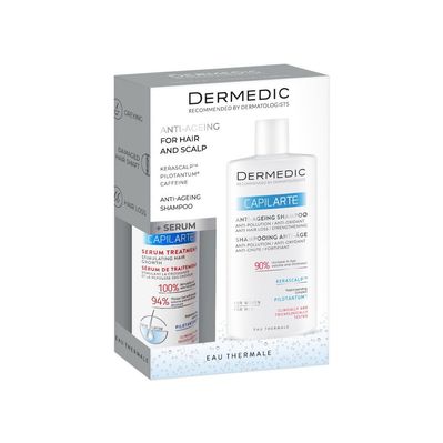 Набір косметики Dermedic Capilarte Anti-Ageing Для боротьби зі старінням волосся Шампунь 300 мл + Сироватка 150 мл (5901643177737)