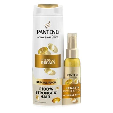Набір косметики Pantene Pro-V Інтенсивне відновлення 400 мл + Олія для волосся Keratin Protection 100 мл (8700216883030)
