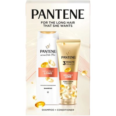 Набір косметики Pantene Pro-V Нескінченно довге Шампунь 400 мл + Бальзам-ополіскувач 220 мл (8006530042406)