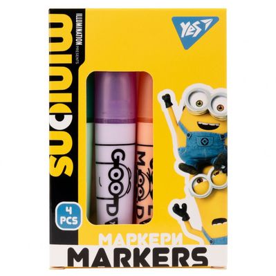 Набір маркерів Yes текстовий Minions 4 шт (390712)