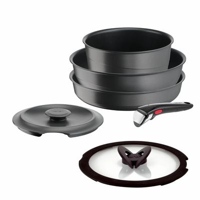 Набір посуду Tefal Ingenio Inspiration, 6 предметів, чорний (L867S604)
