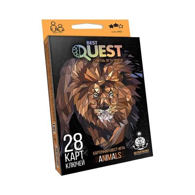 Настільна гра Danko Toys Best Quest Тварини, українська (BQ-01-02U)
