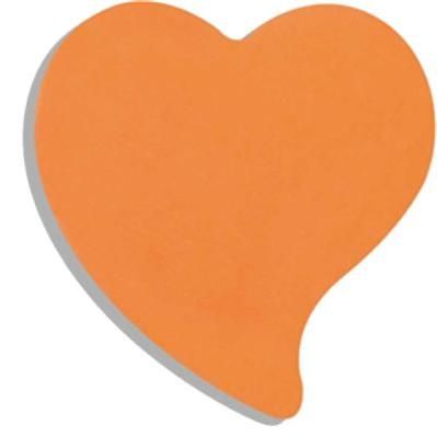 Папір для нотаток Buromax with adhesive layer "Heart", 50 sheets, NEON colors mix (BM.2362-99)