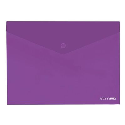 Папка - конверт Economix В5 180 мкм прозора, фактура "глянець", фіолетова (E31302-12)