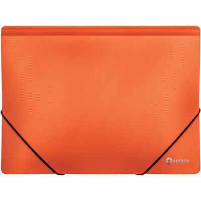 Папка на резинках Optima А4 двоколірна, помаранчева (O30698-06)