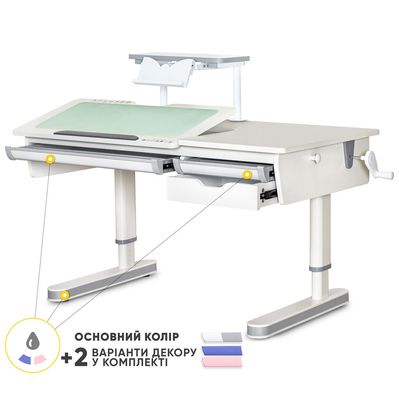 Парта зі стільцем Evo-kids Montreal 2 WG з полицею S-50 (BD-670-2 WG + S 50 WG)