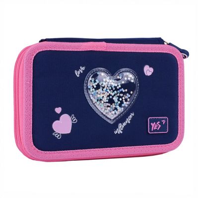 Пенал Yes Bright Hearts HP-01 твердий подвійний (533640)