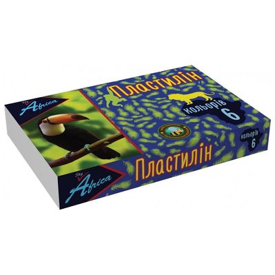 Пластилін Economix Africa sky, 6 кольорів 110 г (E60614)