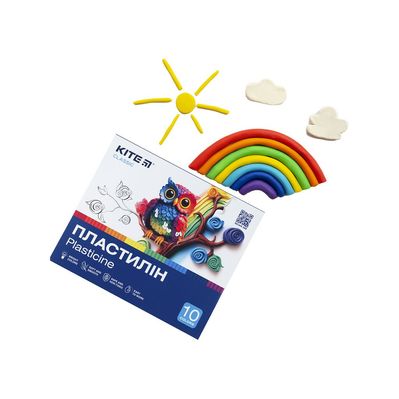 Пластилин Kite Classic 10 цветов, 200 г (K-084)