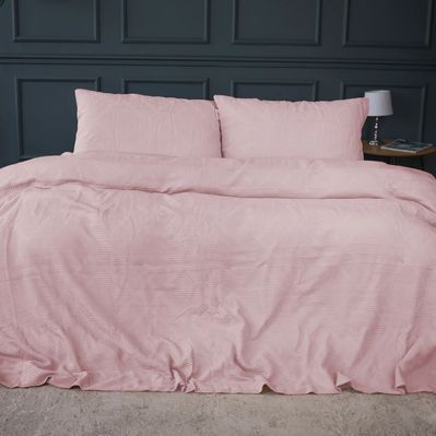 Постільна білизна MirSon №20-00 Waffle Powder 2 x 143x210 сімейний Євро (2200011032375)